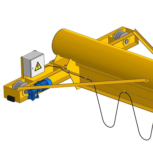 Мостовой однобалочный опорный электрический