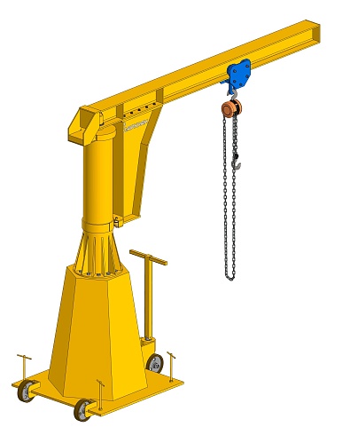 Консольный передвижной ручной кран