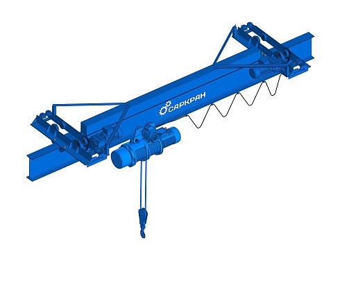 Мостовой однобалочный подвесной электрический кран