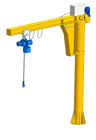 Консольный стационарный электрический кран