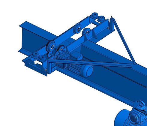 Мостовой однобалочный подвесной электрический кран