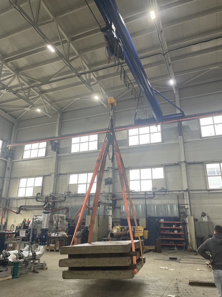 Испытание опорного крана г/п 6,3т пролётом 28 м