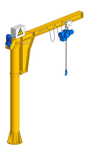 Консольный стационарный электрический кран