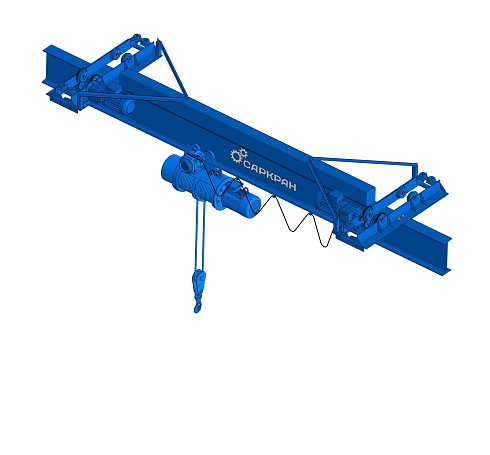 Мостовой однобалочный подвесной ручной кран