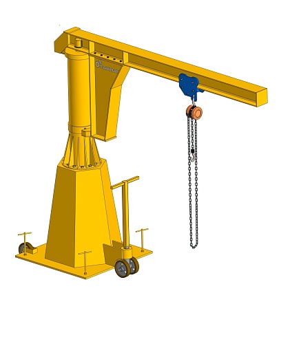 Консольный передвижной ручной кран