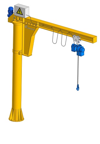 Консольный стационарный электрический кран
