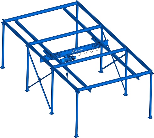 Подкрановые эстакады подвесного крана