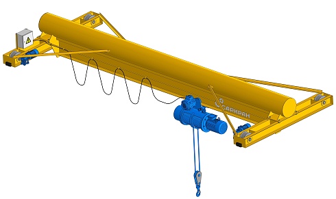 Мостовой однобалочный опорный электрический